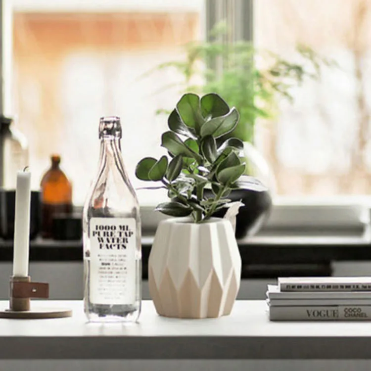 Hot sale creative geometric origami colorful ceramic vase for  ceramic & porcelain vases