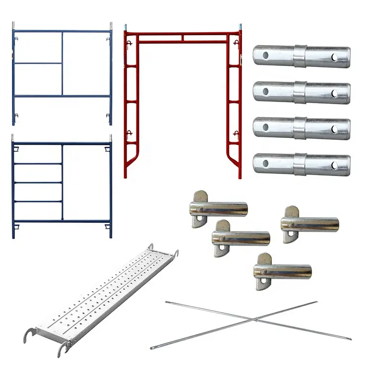 Q235 Power Coated Steel H Frame Scaffolding Main Door Frame for Buildings Construction Mobile Step Portal Scaffolding andamios