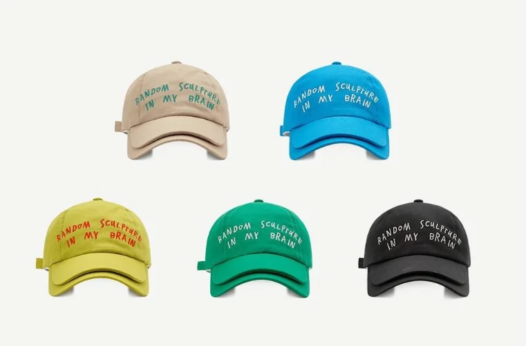 Custom Double Billed Green and White Baseball Caps