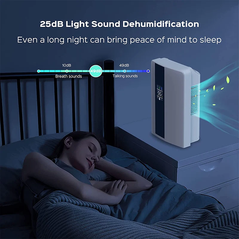 2200ml Portable Mini Dehumidifier Plastic Air Conditioner Home Quiet Basement Bathroom air dryer Dehumidifiers for home