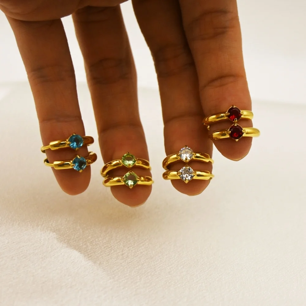 Luxury Non Tarnish 18k Gold Stainless Steel 5A CZ Custom Jewelry Hoop Drop Earrings Women Circle Dangle Earrings For Gift