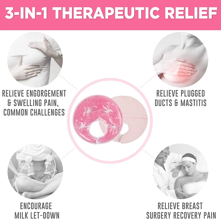 Health Care Products Custom Reusable Postpartum Breastfeeding Ice Packs with Box