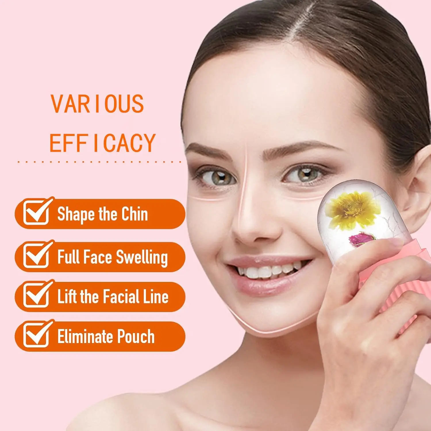 De-Puff Eye Bags Reduce Migraine Pain Reusable Face Massage Skin Care Ice Cube Roller Silicone Facial Massager