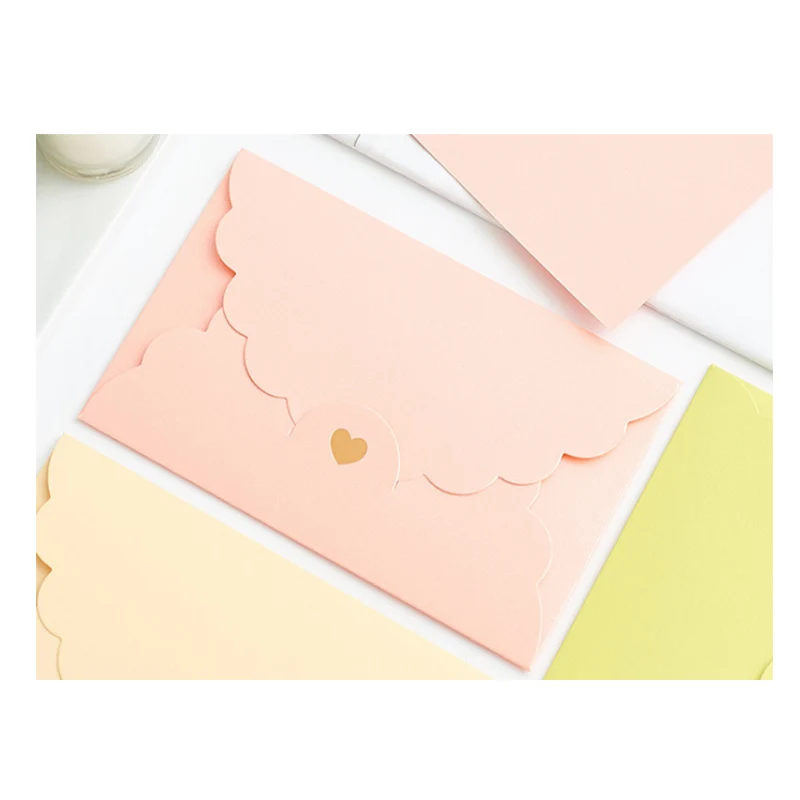 Hot sale A6 colorful paper envelopes with Love buckle Business Photo envelope creative gift envelop size 175*110mm