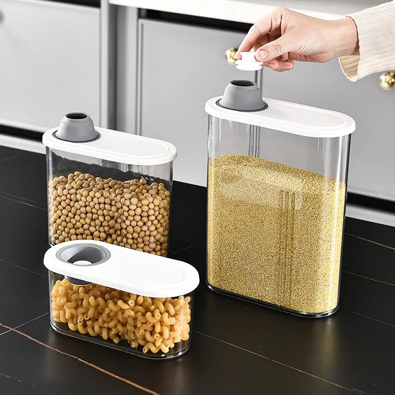 Hot Selling Food Grade Moisture-proof Transparent Kitchen Food Storage Container Rice Storage Tank