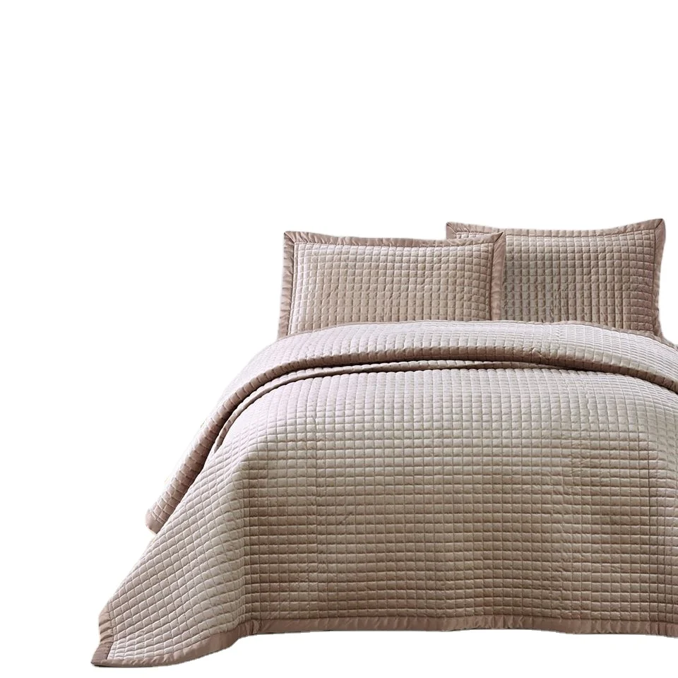 Russian Market Velvet Quilt Holland Fur Ultrasonic Quilting Back with Microfiber Low MOQ