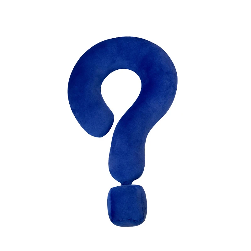 SUREWALHOME Question Mark Throw Pillow Funny Throw Pillow Soft Plush Neck Pillow Fluffy Stuffed Chair Cushion for Living Room