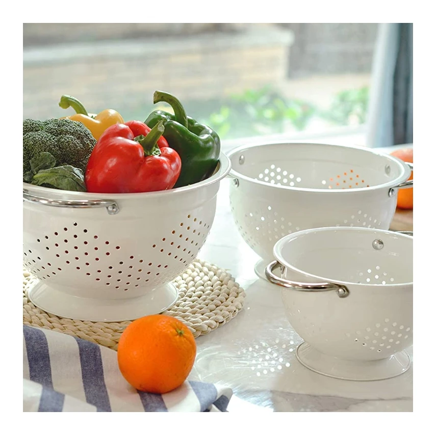 Fashion Cheap Factory Direct Sales & Strainer Enamel Colander