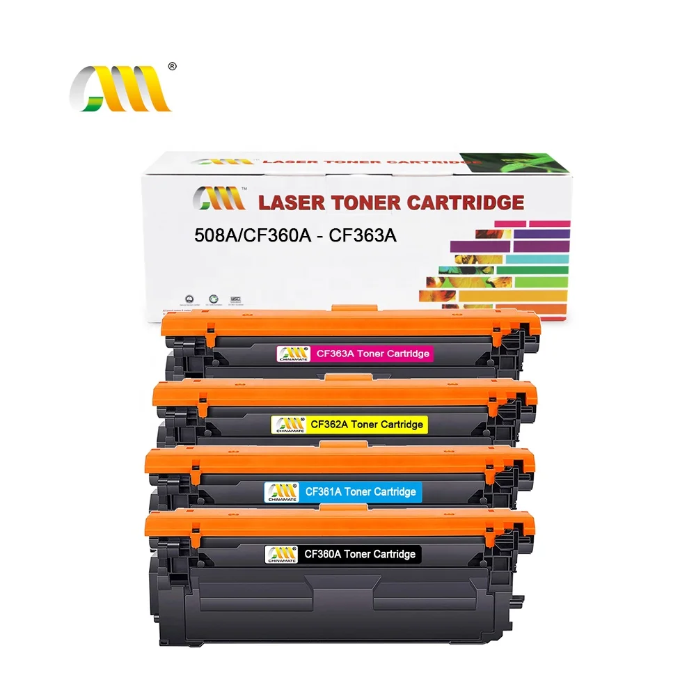 Original Quality HP 508A Remanufactured Toner Cartridge for HP LaserJet M553 M552 M577 CF360A - CF363A Toner Cartridge Set