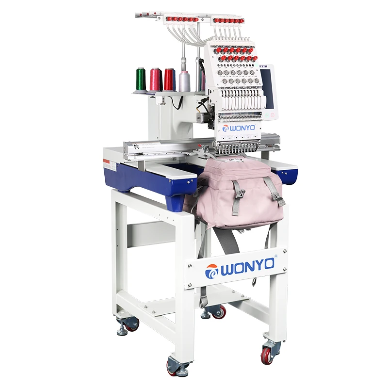 DDP Good Price One Head 12 Needle 360*510mm High Speed Home Mini Cap Garment Tshirt Flat Auto Computer embroidery Machine