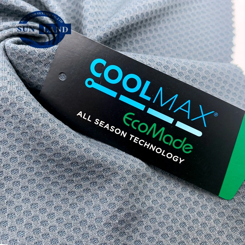 100% спортивная рубашка из полиэстера одежда 50 coolmax coolpass быстросохнущая трикотажная сотовая сетчатая ткань