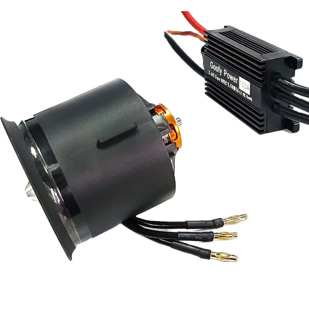 Chinese Supplier Qx-Motor New 70Mm Edf 12 Blades Cw Ccw Ducted Fan With Qf3027 2200Kv Brushless Motor And 100A Esc