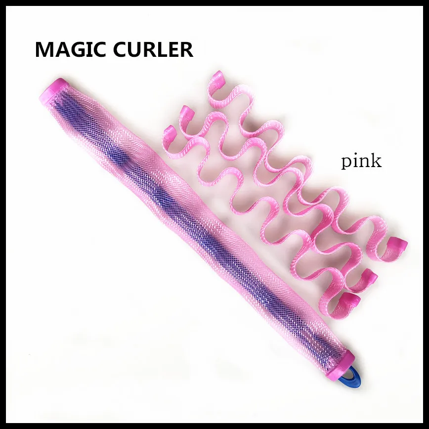 
No Heat Spiral Curls Wave Hair Curlers Styling Kit Spiral Magic Hair Curlers with 2 color Styling 