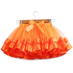 Wholesale Baby Girls TUTU Skirt Kids Layered Tulle Dancing Party Rainbow Tutu Toddler Stretch Ballet Dress Skirt