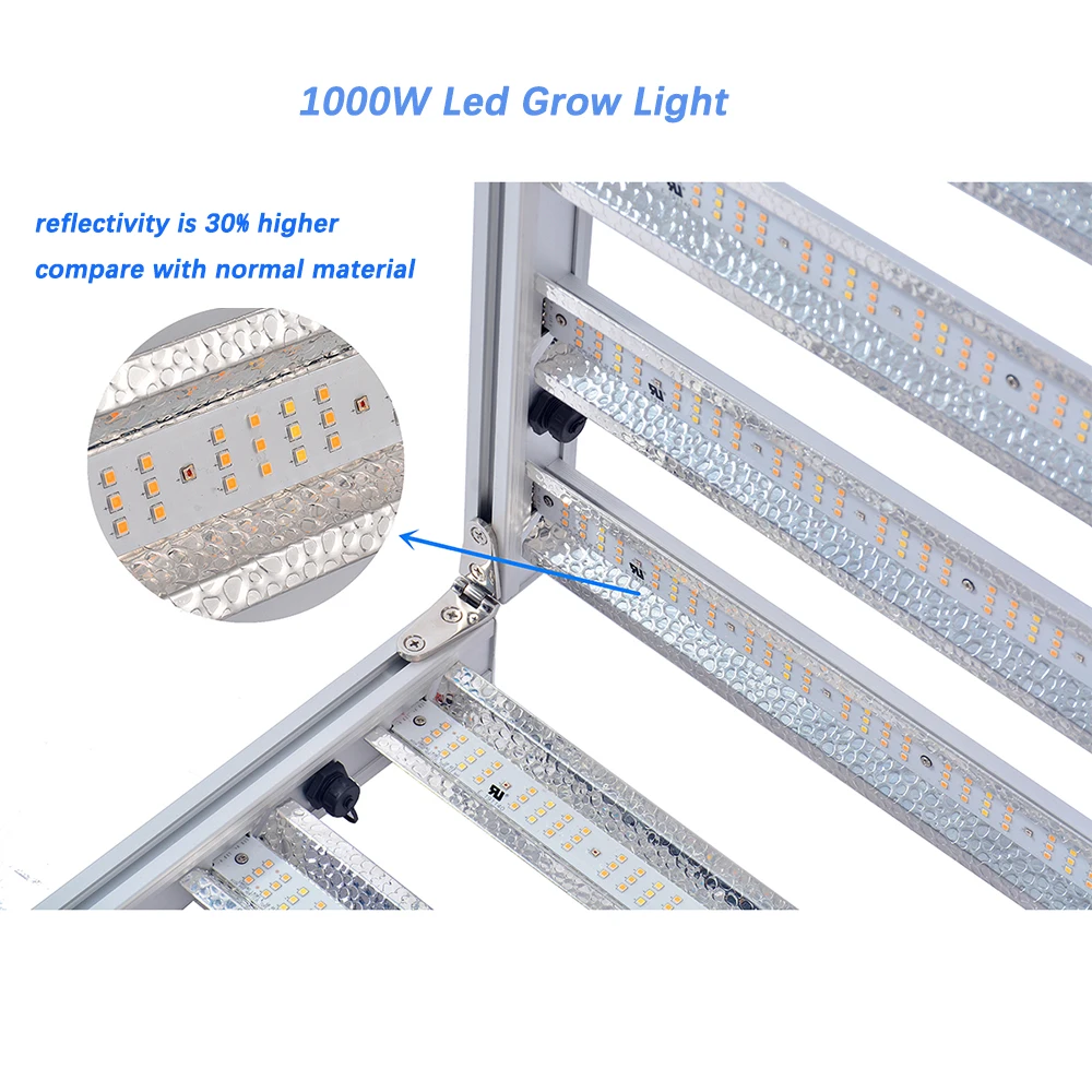 Yastar cob led full spectrum growth light bars samsung lm301h strip 1000w hydroponic growing lamp grow bulb