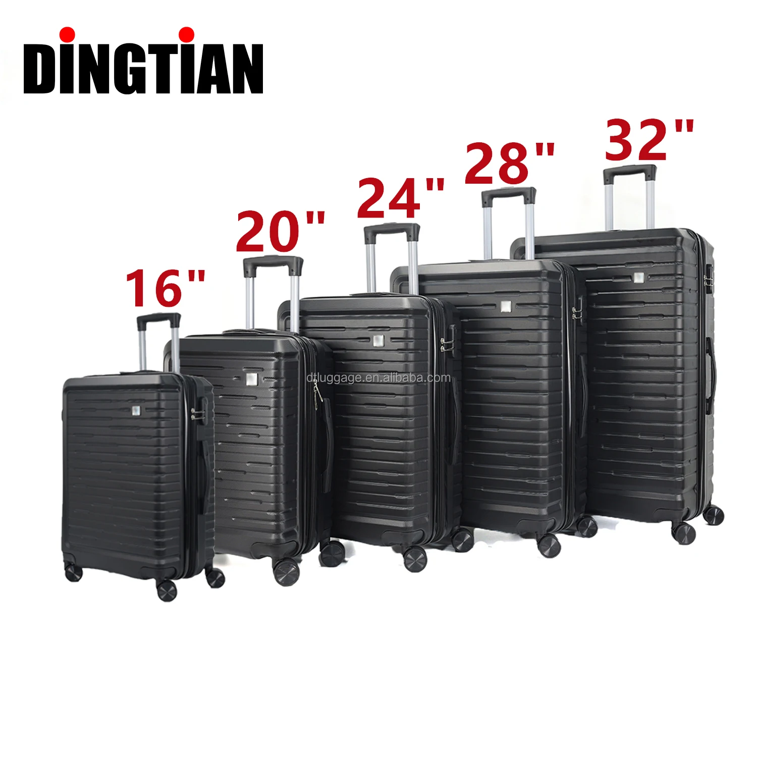 Factory Cheap Travel Suitcase Luggage Sets 5 PCS 16 20 24 28 32inch Lightweight ABS Baggage Valise Koffer maletas de viaje