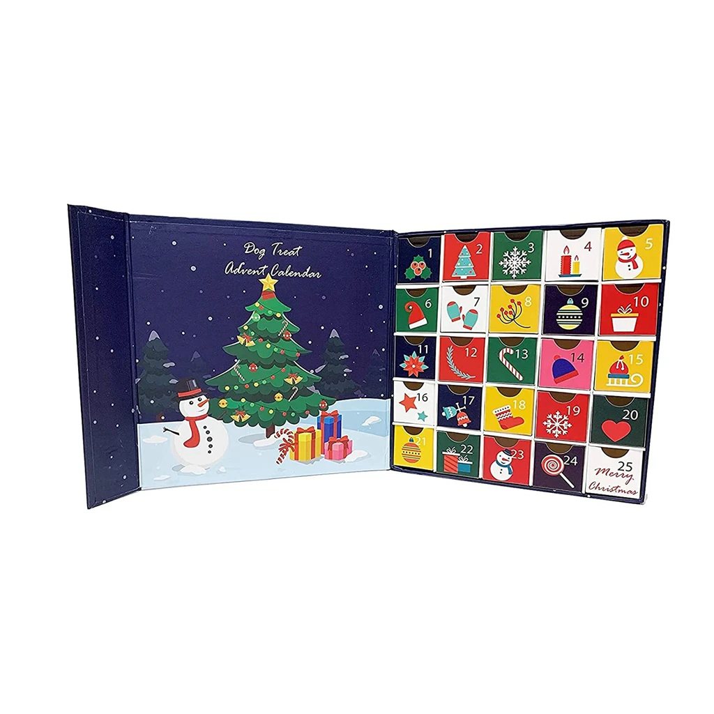 Jinayon Custom logo Christmas Xmas Halloween Holiday Countdown Advent Calendar Gift Box