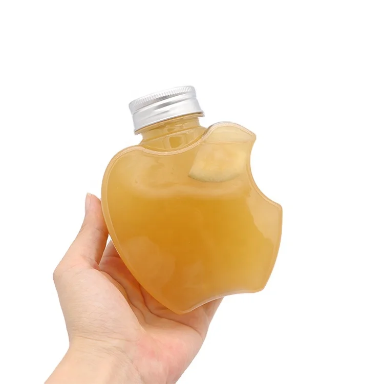 320ml apple shape juice bottle,320cc candy bottle,plastic juice bottle