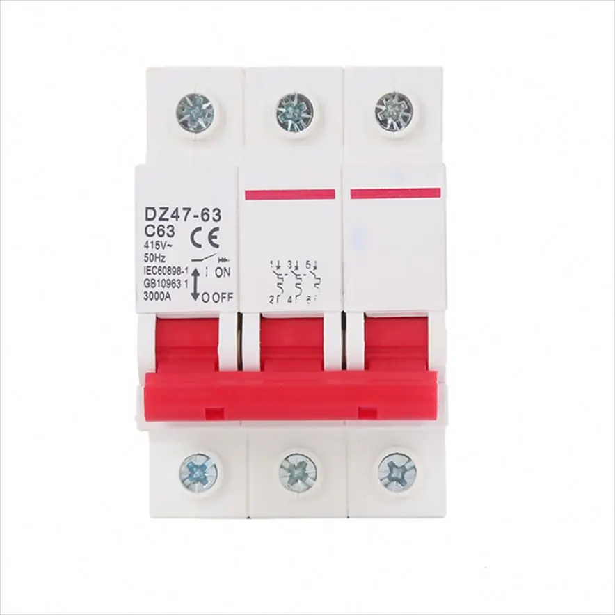NFC60-CMX 3P 15A миниатюрный без предохранителя автомат защити цепи