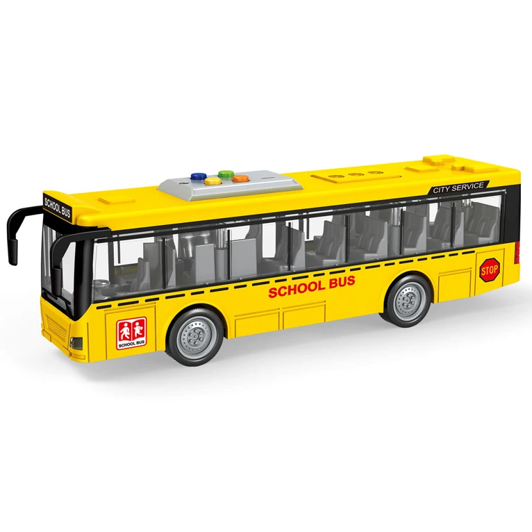 ODM/OEM индивидуальная модель школьного автобуса Игрушки 1:16 Электрический фрикционный школьный автобус игрушки с открытой дверью и легкой музыкой
