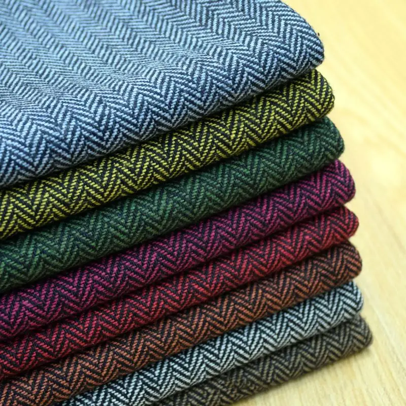 Оптовая продажа модный костюм с рукавицами из 100% полиэстера мужское пальто ткань елочкой для