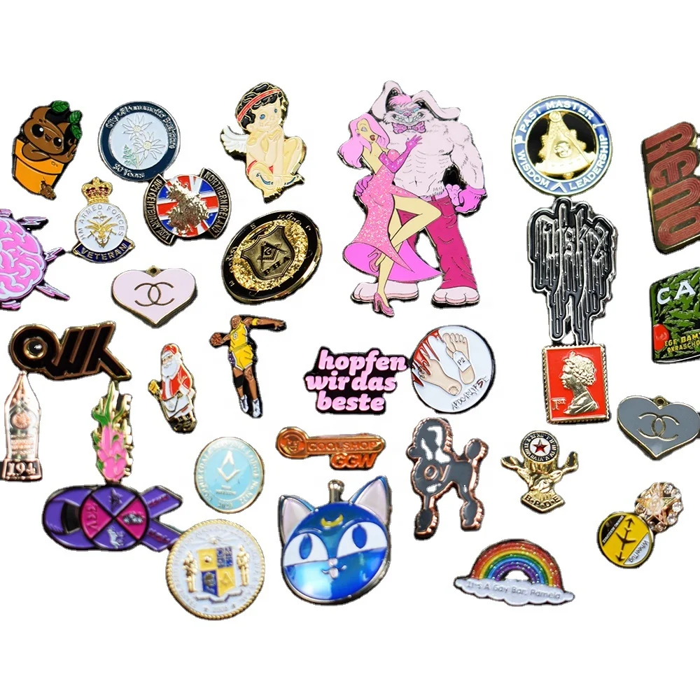 Индивидуальный мягкий жесткий эмалированный металлический значок для лацканов от производителя мультяшный аниме