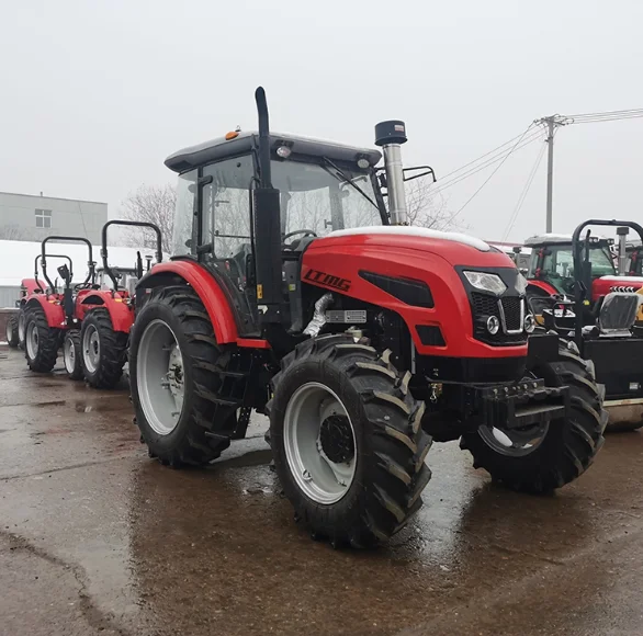 LUTONG Small Farming Tractor 60HP LTB604 4x4 Wheel Tractor with Enclosed Cabin Popular in America