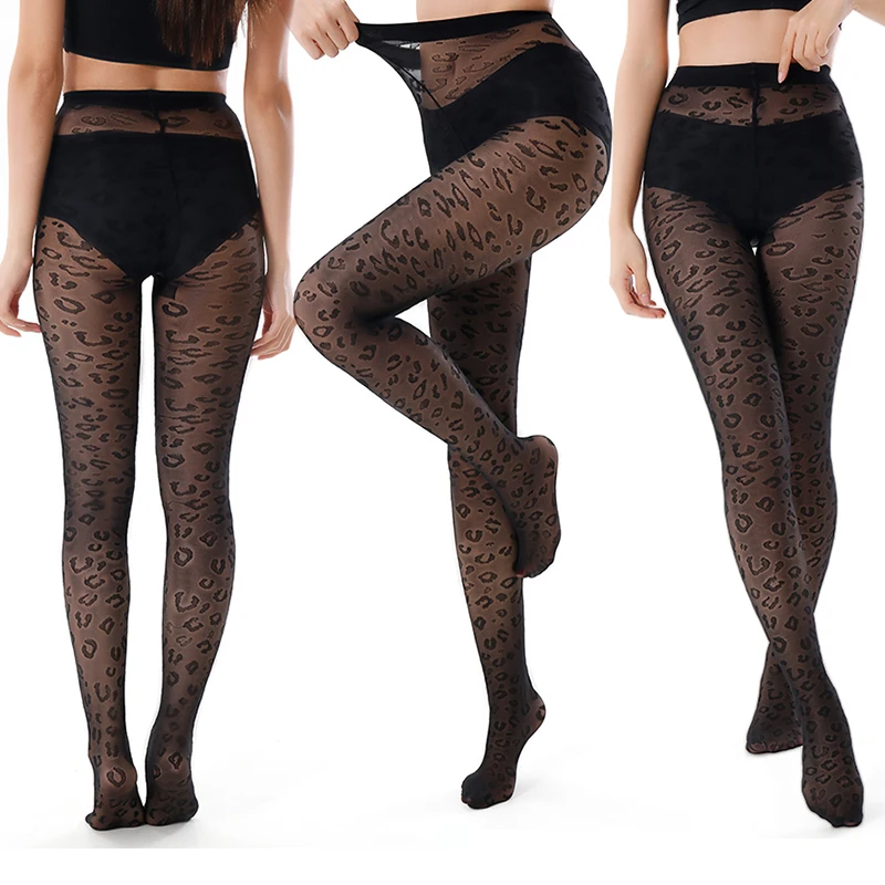 Hot Sale Women Halloween Stockings Leopard Stocking Tights Girl Pantyhose Custom Design