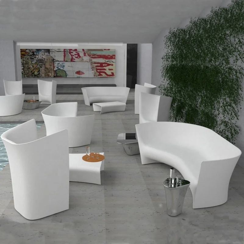 Modern classic sofas fiberglass chair sofa table set outdoor furniture set