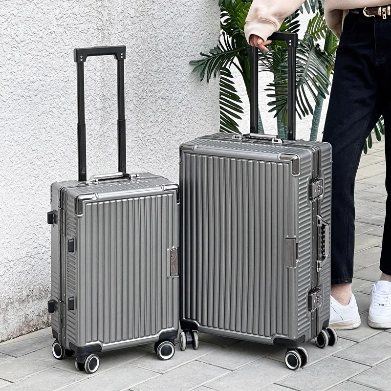 Travel Luggage 2 Pieces Trolley Luggage Sets Suitcase Factory Wholesale PC Unisex Style Spinner Lock Colorful Material Gender