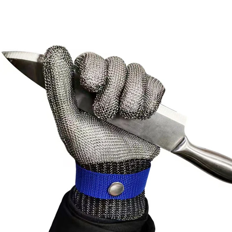 Cut Resistant Durable Rustproof Butcher Stainless Steel Mesh Metal Wire Cutting Protection Gloves