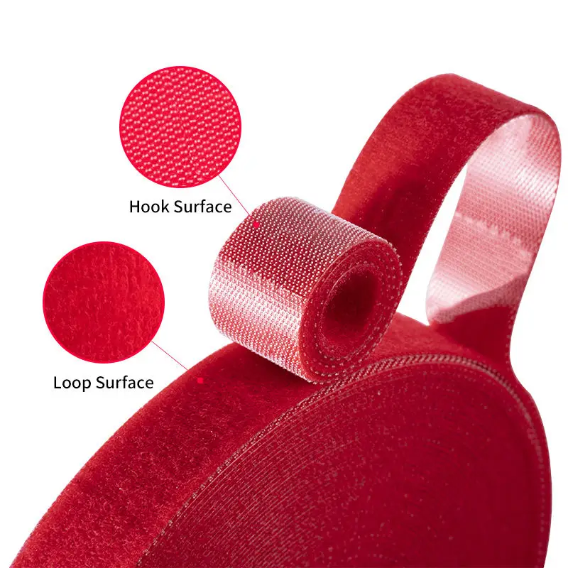Adhesive Heavy Duty Double-Sided Back To Back Hook And Loop Straps Fastener Roll for Home Office School Crafting Organization