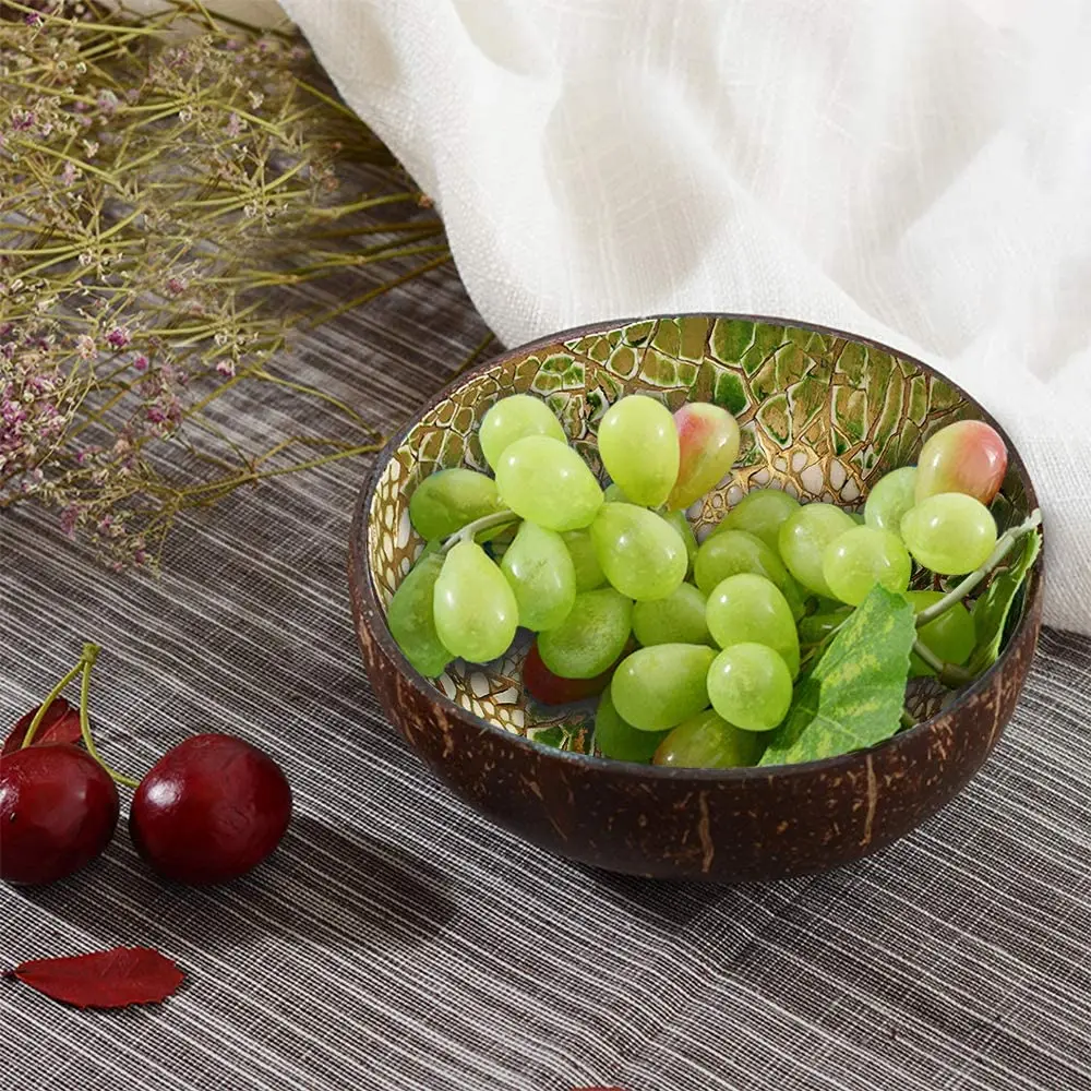 craft bowl coco shell inlaid with mother of pearl bowl handmade vietnamese lacquer coconut shell bowls