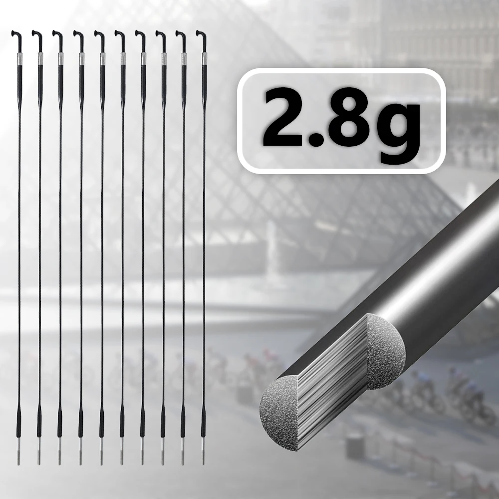 Take Your Cycling to the Next Level with Ultra-Light Carbon Spokes for MTB/Road Bikes J-Bend Universal Hub Compatibility