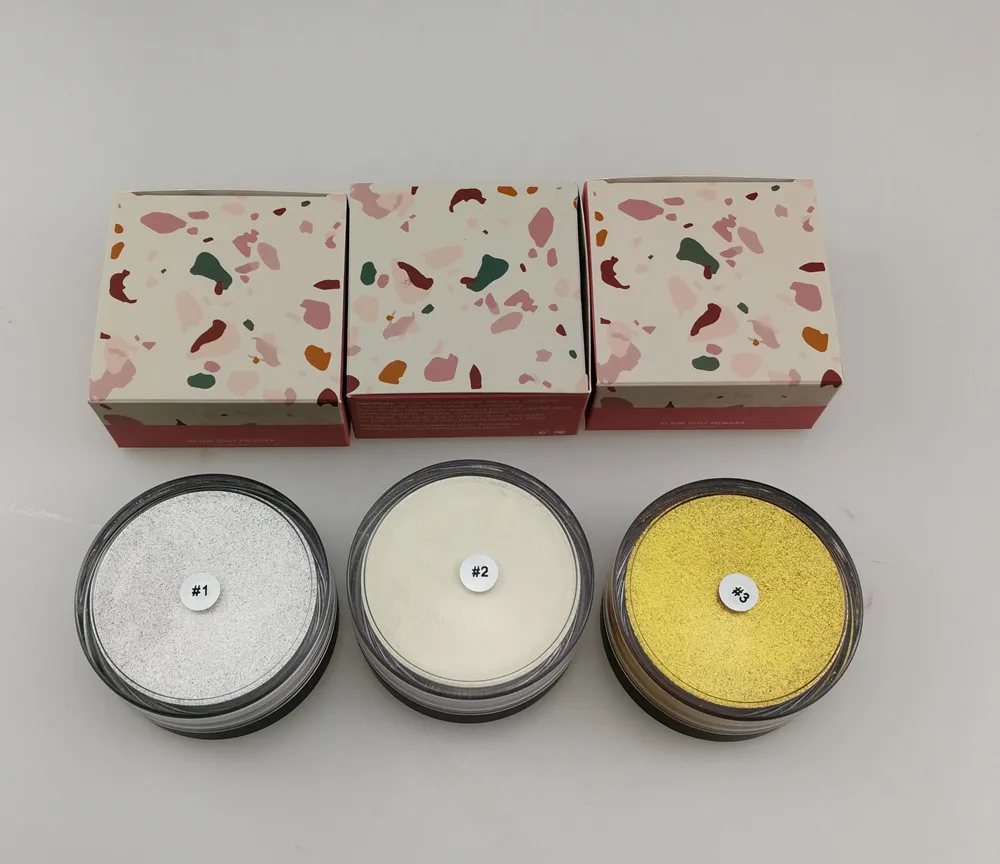 OEM Private Label Diamond Glow Powder Illuminati Gold Coutour Highlight Loose Powder