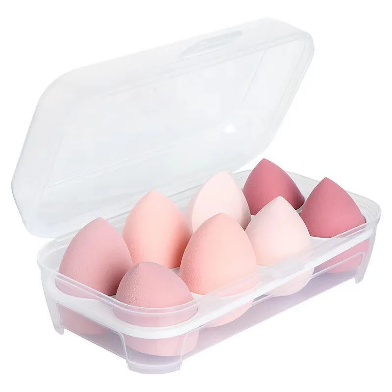 8pcs Beauty Eggs High Quality Non-latex Custom Logo Soft Cosmetic Puff Beauty Makeup Sponge Blender Set