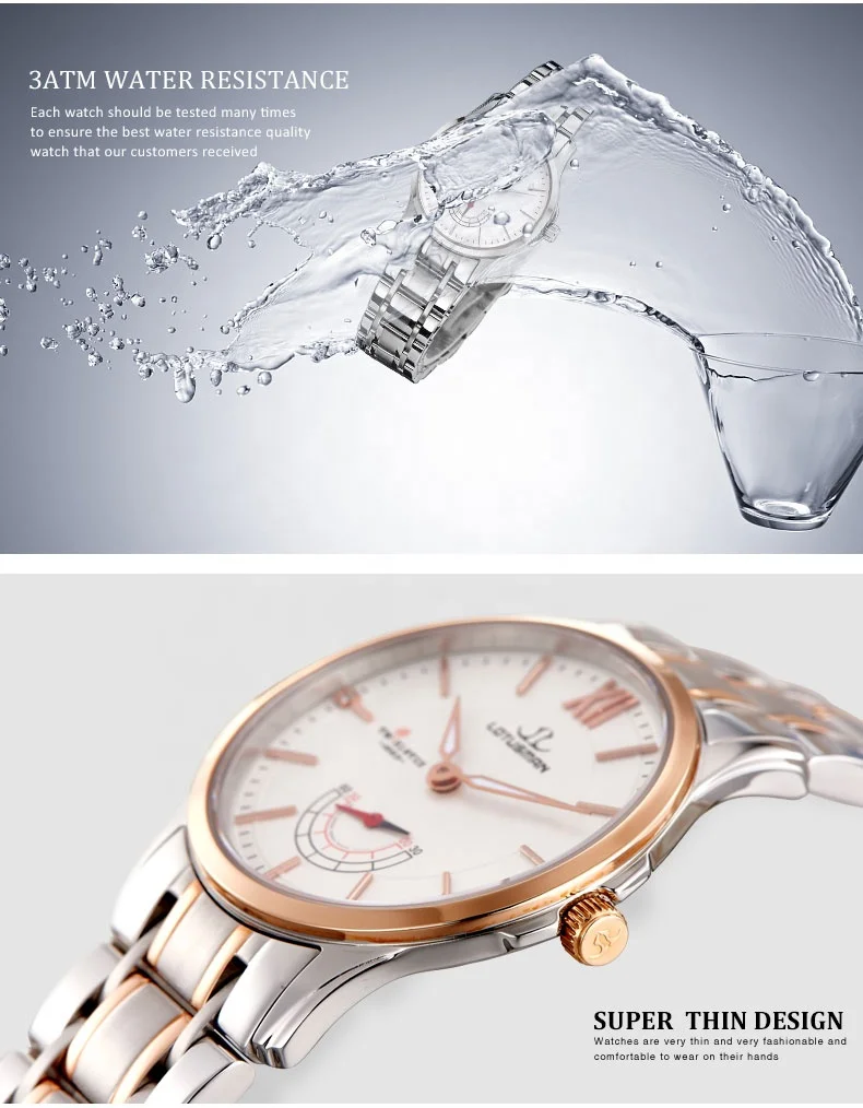 LOTUSMAN  Wrist watch Fashion Luxury Waterproof  Ladies quartz watch with real diamonds