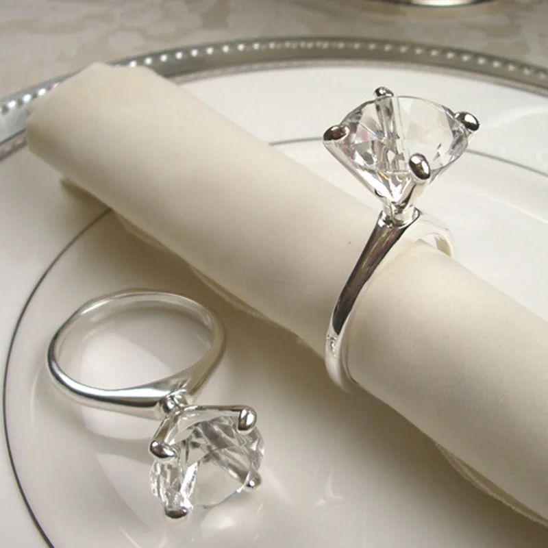 Лидер продаж кольцо со сверкающими бриллиантами Хрустальный держатель для салфеток украшение свадебного банкета вечеринки обеденного стола