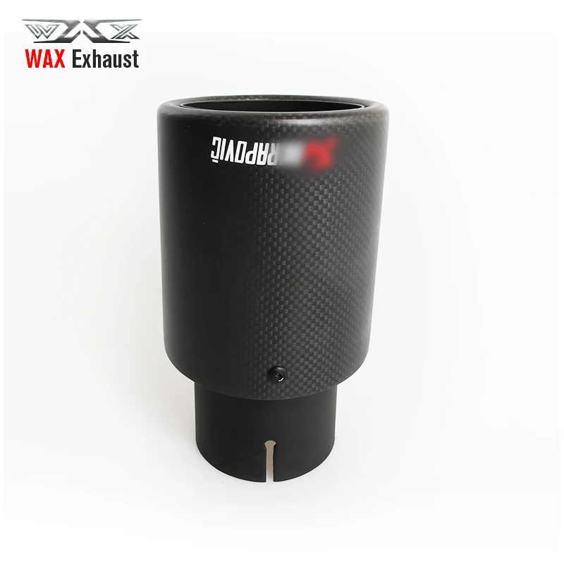 Universal Carbon Fiber Exhaust Tips Tail pipe For AUDI A3 A4 A5 A6 A7 A8 Q3 Q4 Q5 Q6 Q7 Q8 For BMW 320 325 330 340 350