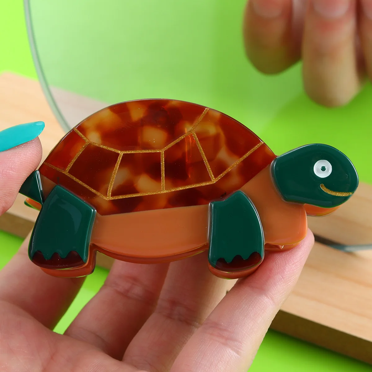 Personalized Design Sea Turtle Tortoise Acetate Hair Claw Clip Promotional Craft Gifts