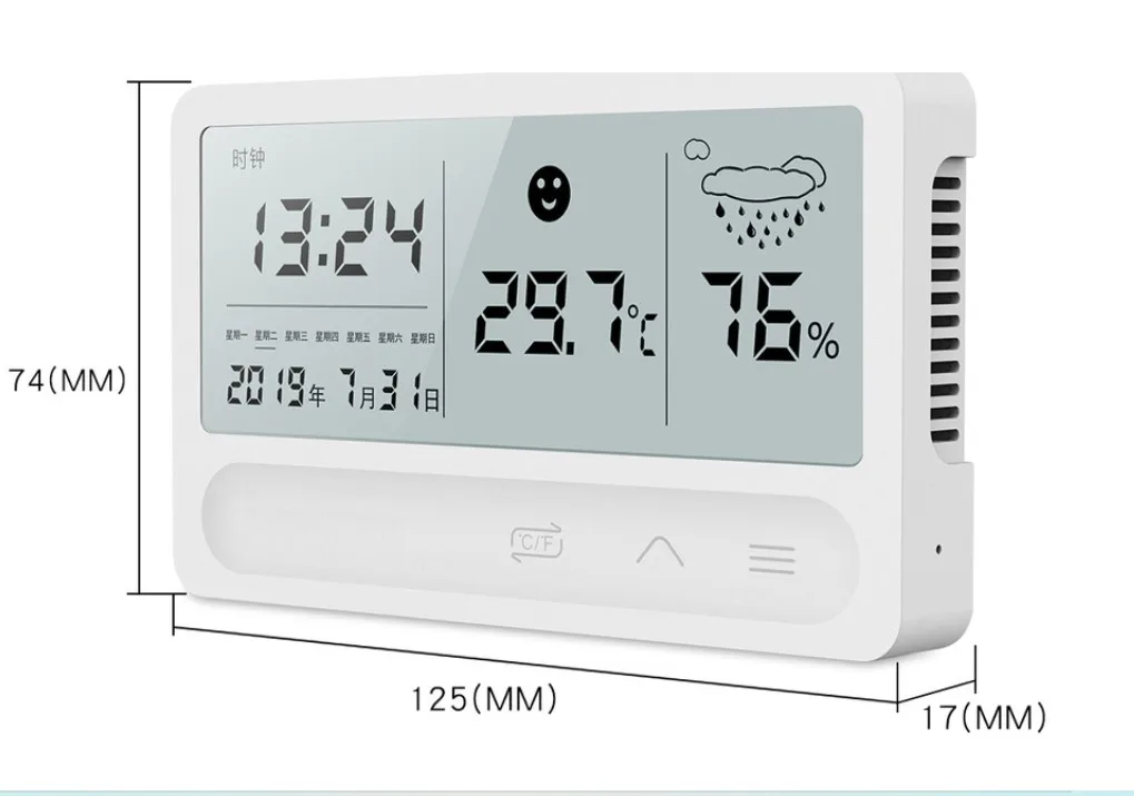 Indoor Thermometer Humidity Meter Digital Thermometer Hygrometer Gauge with HD Display Rechargeable Accurate Calibration