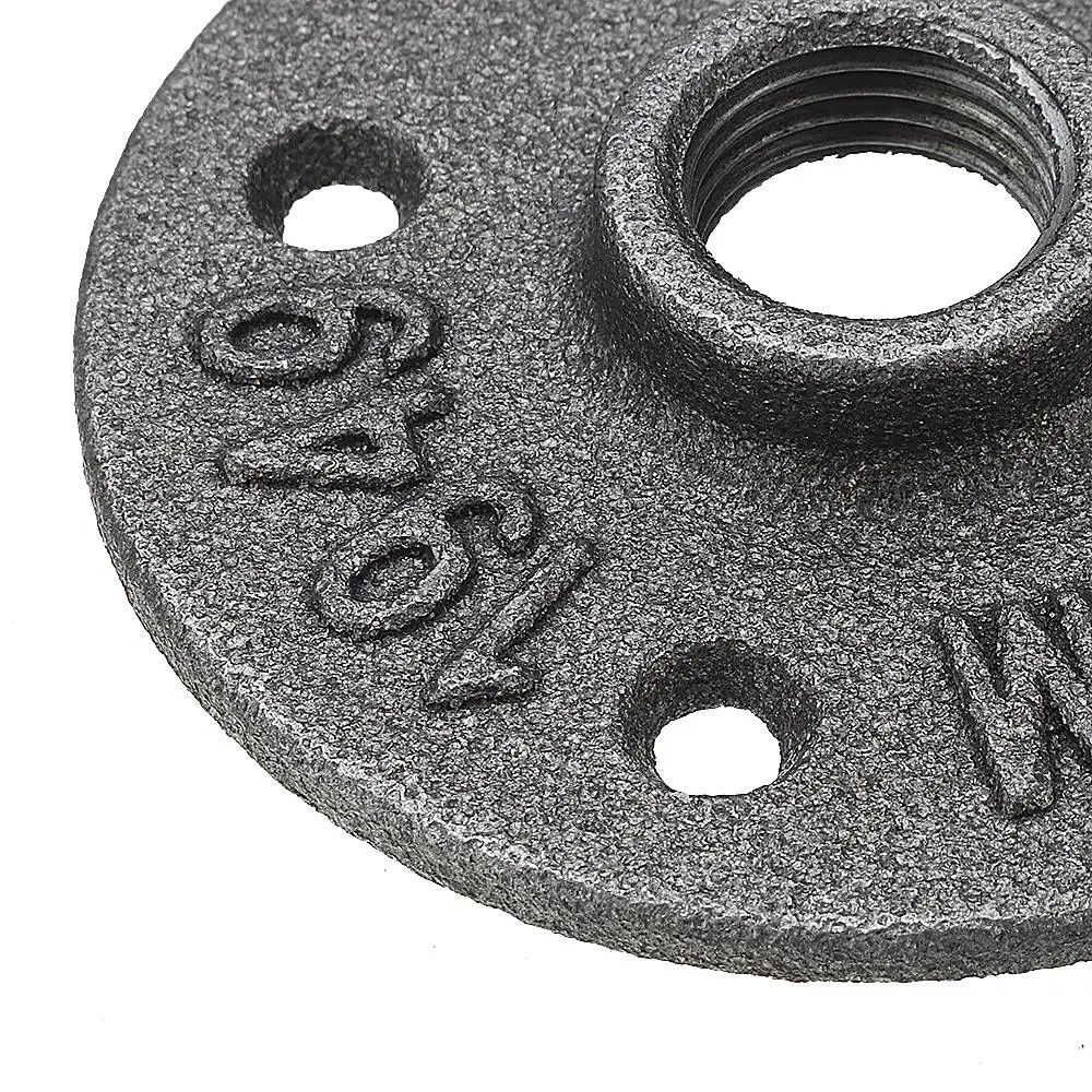 11/4inch cast iron pipe fittings floor flange with BS thread for 4 Tier Rustic Metal Floating Shelves