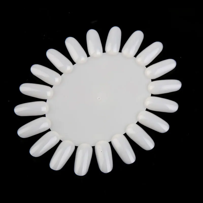 False Nail Tips Nail Display Sticks Clear Natural Colors Nail Swatch Chart With Ring