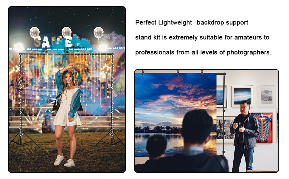 Larger Sturdy 2x3m Background Support Kit Stand Background Studio Photography Backdrop  Background Stand  Holder