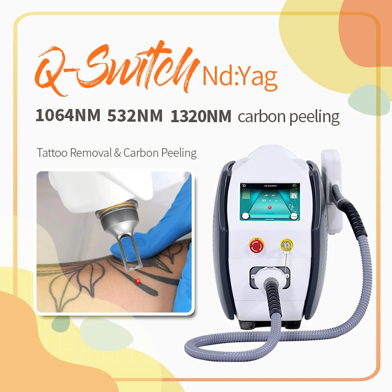 2022 Chinese supplier high frequency 4 wave q switch nd yag laser tattoo removal machine