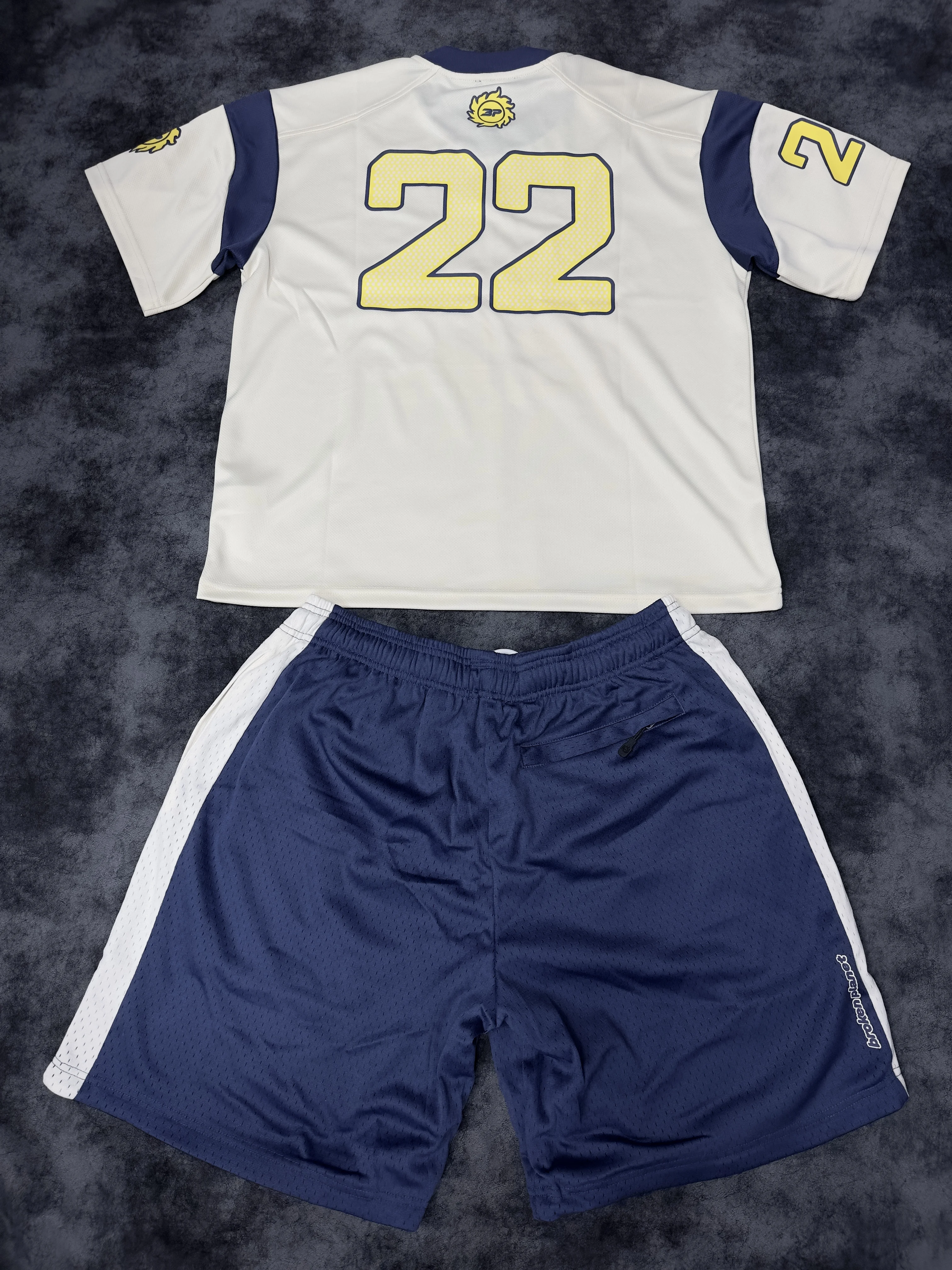 Yingling BP Puff Print Pink Pipping Jersey Shirt Oversize Cropped Boxy T Shirts Cotton Hip Hop Heavyweight Jersey Short Set