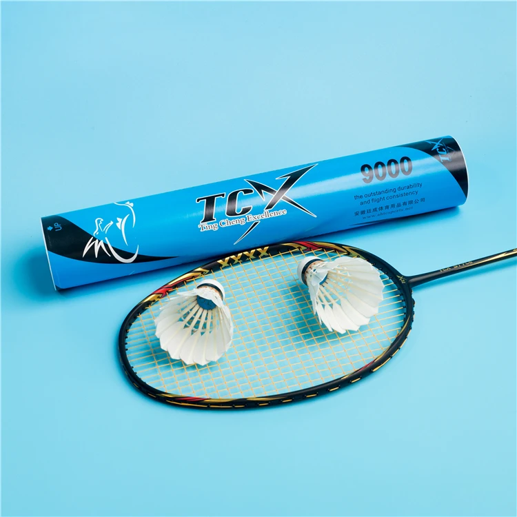 TCX 9000blue  Good badminton supplied direct from the factory suitable for high level players training badminton shuttlecock