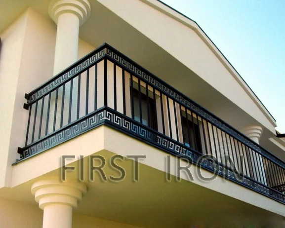 China professional custom supplier wrought iron black balcony railings for exterior