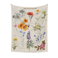 Bohemian Tapestry Ins Room Decoration Hanging Cloth Flower Tapestry Decoration Background Wall Cloth Tapestry Custom