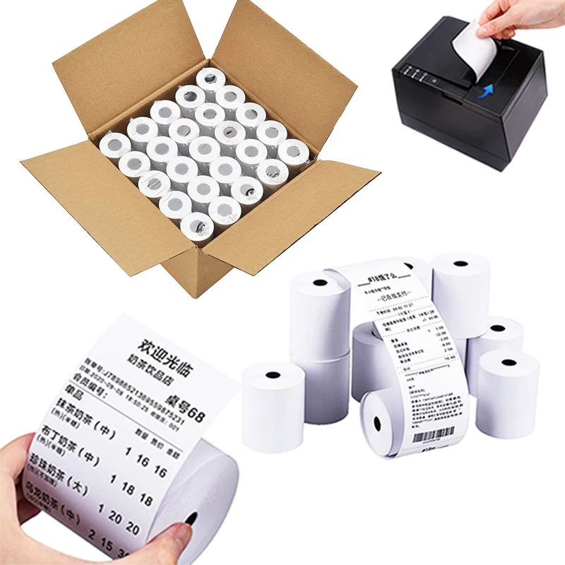 ThinType Coreless Durable Thermal Receipt Paper Mobile 58mm 30mm Mini Thermal Printer Cash Register POS Thermal Paper Roll